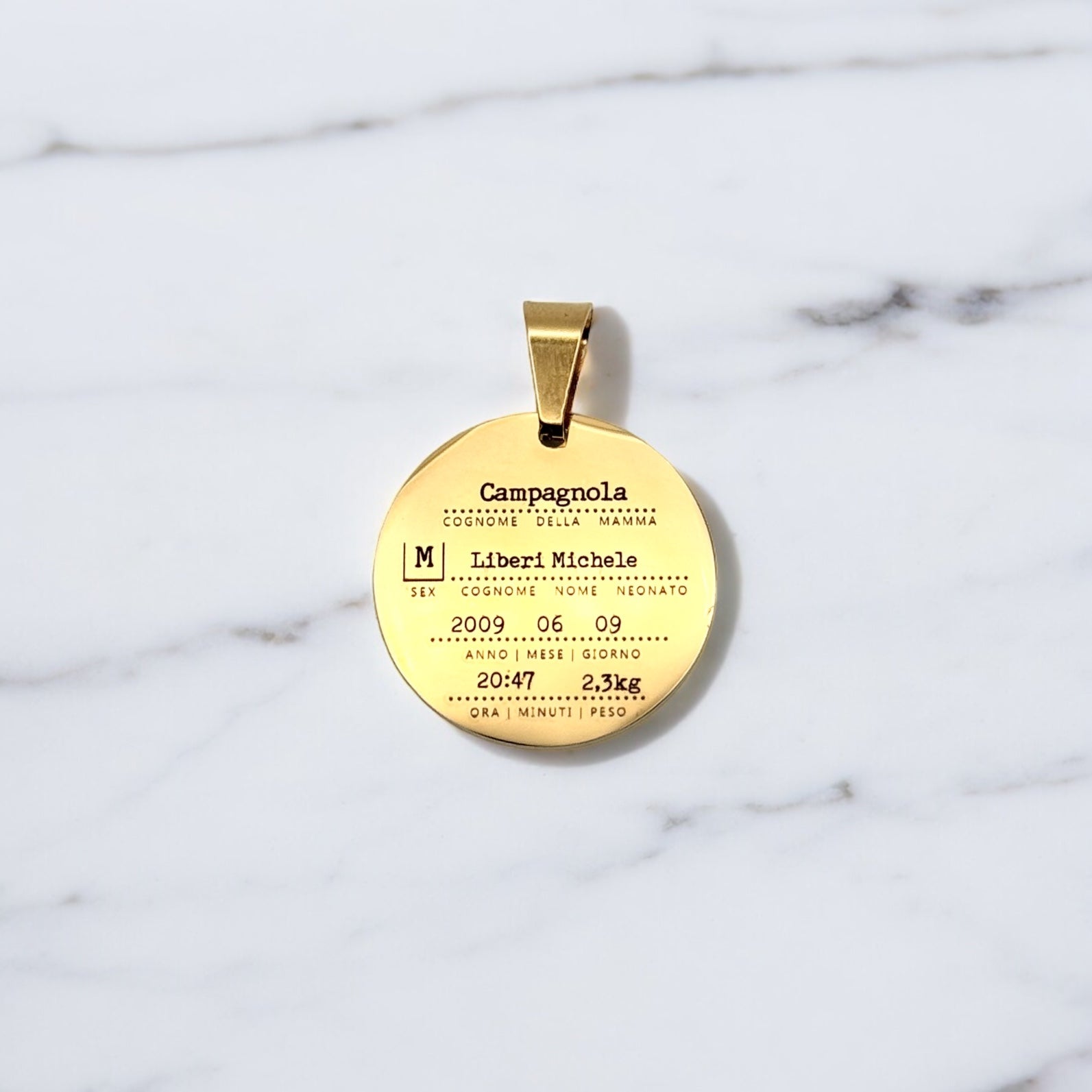 COLLANA PERSONALIZZATA "BIRTH CERTIFICATE"